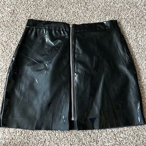 vinyl black skirt